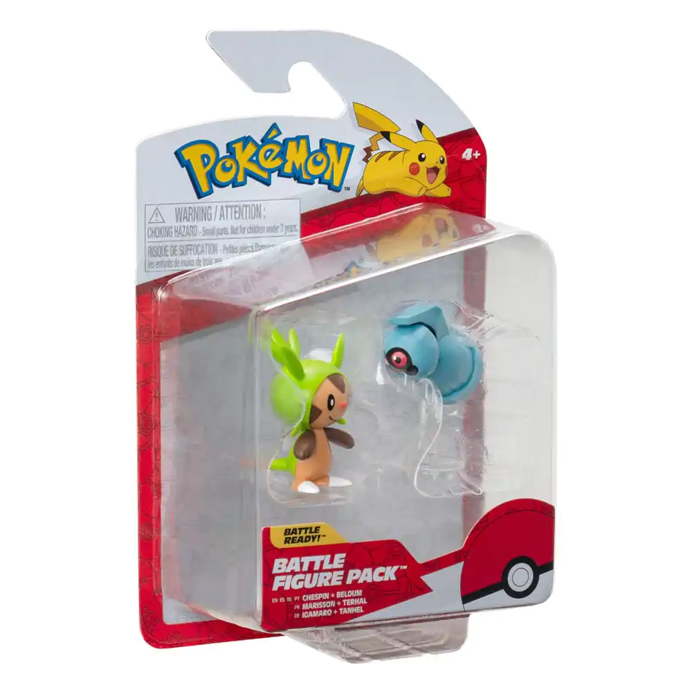 Pokémon Battle Figure figura First Partner Chespin, Beldum 2 db-os figura csomag 5 cm termékfotó