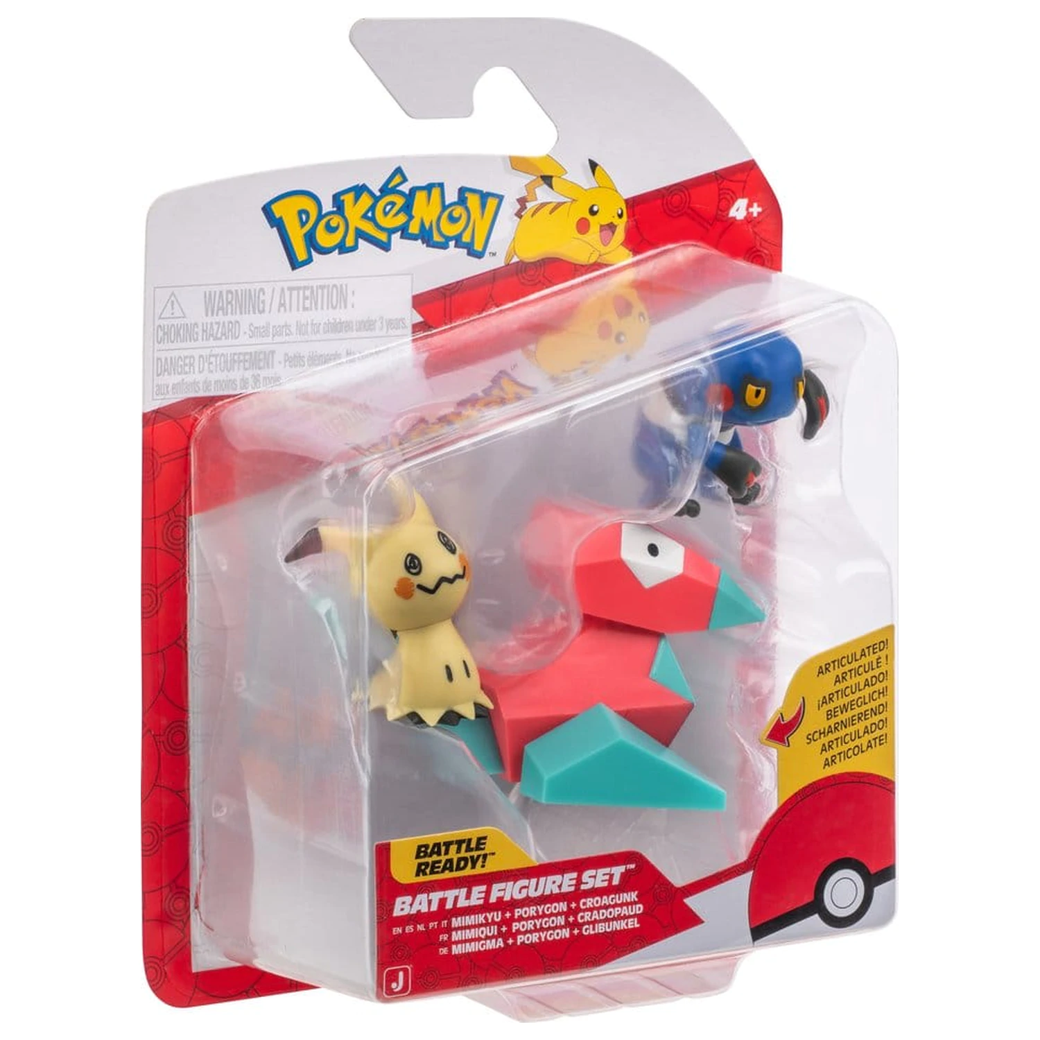 Pokémon Battle figura Mimikyu, Porygon & Croagunk 3 db-os figura csomag termékfotó