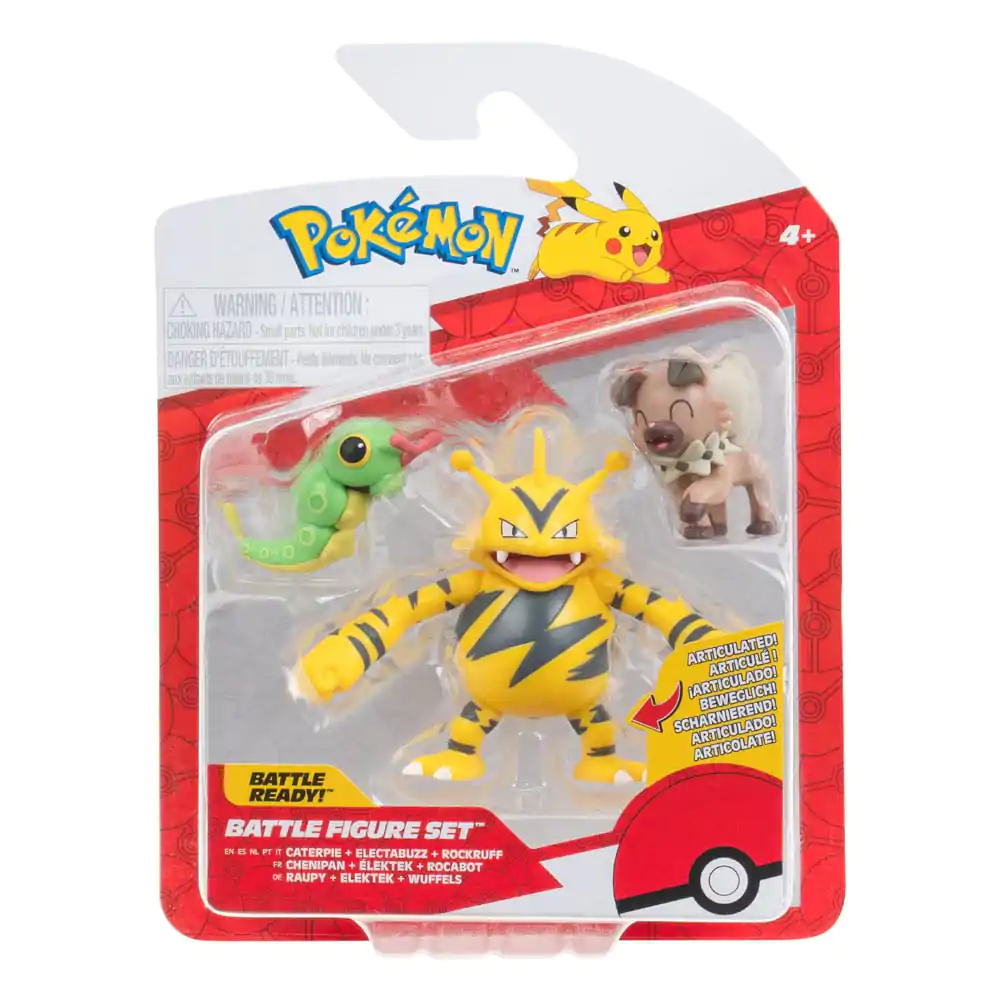 Pokémon Battle Figure Caterpie, Rockruff, Electabuzz 2 db-os figura csomag termékfotó