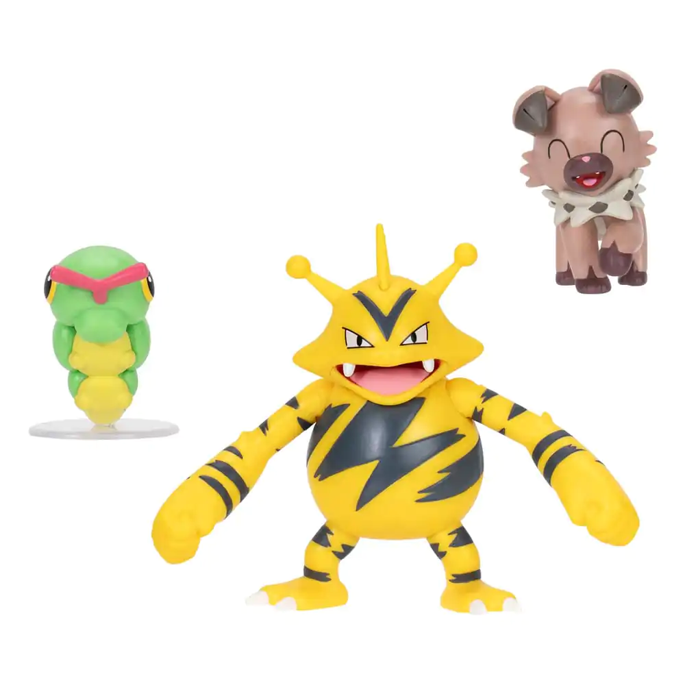 Pokémon Battle Figure Caterpie, Rockruff, Electabuzz 2 db-os figura csomag termékfotó