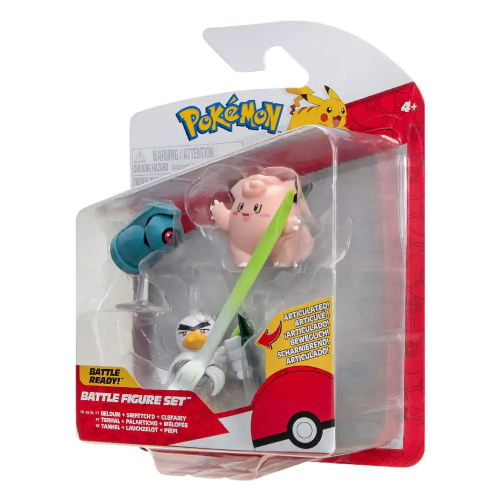 Pokémon Battle Figure Clefairy, Beldum, Sirfetch'd 3 db-os figura csomag 5 cm termékfotó