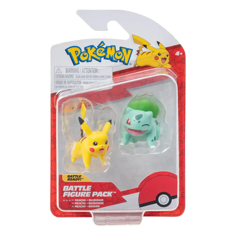Pokémon Battle Figure First Partner Bulbasaur #2, Pikachu #1 2 db-os figura csomag termékfotó