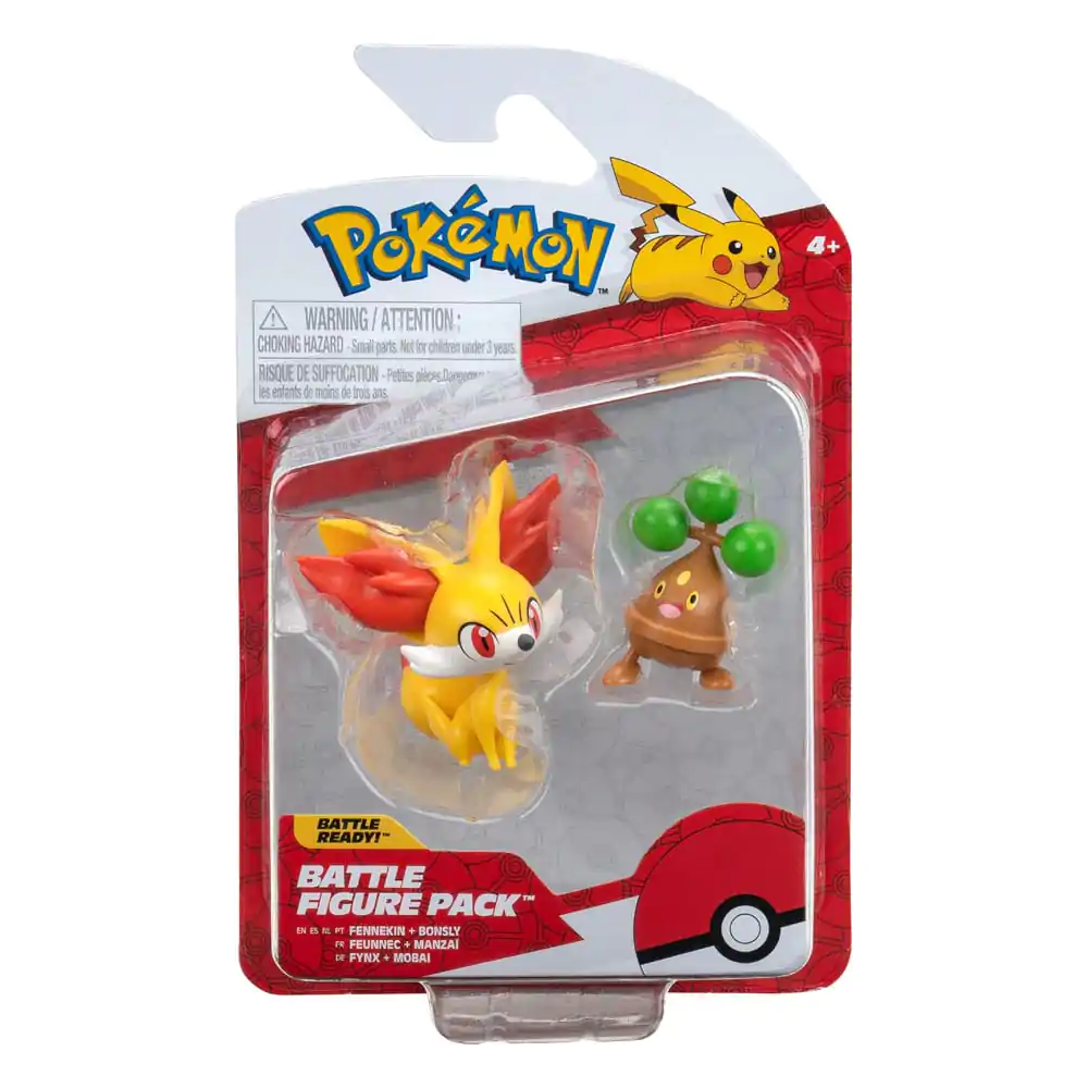 Pokémon Battle Figure First Partner Fennekin, Bonsly 2 db-os figura csomag 5 cm termékfotó