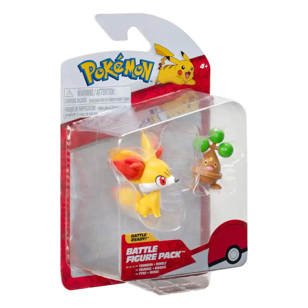 Pokémon Battle Figure First Partner Fennekin, Bonsly 2 db-os figura csomag 5 cm termékfotó