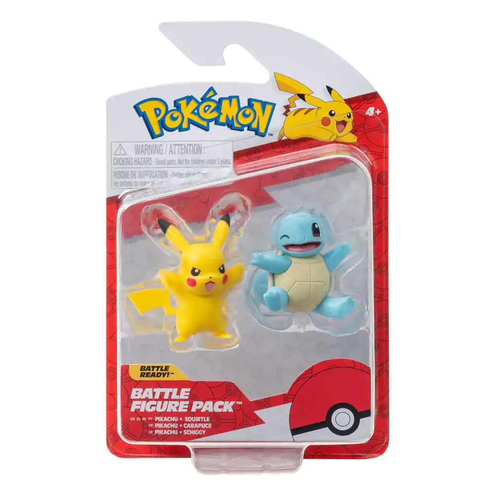 Pokémon Battle Figure First Partner Squirtle #2, Pikachu #9 2 db-os figura csomag termékfotó