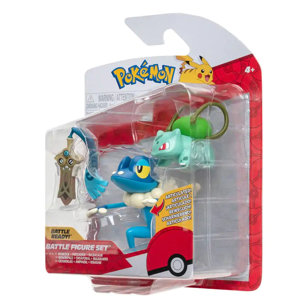 Pokémon Battle Figure Honedge, Bulbasaur #4, Frogadier 3 db-os figura csomag 5 cm termékfotó
