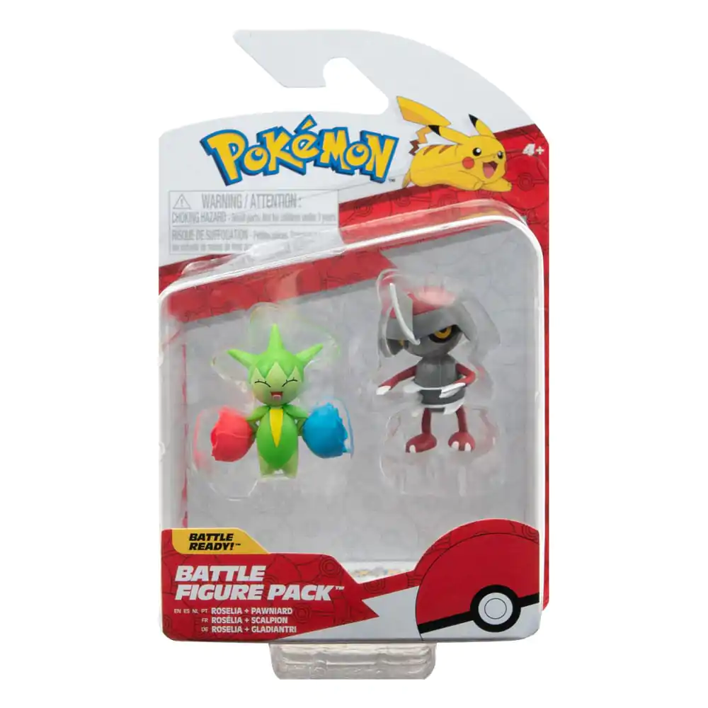 Pokémon Battle Figure Pack Pawniard, Roselia 2 db-os Mini figura csomag 5 cm termékfotó