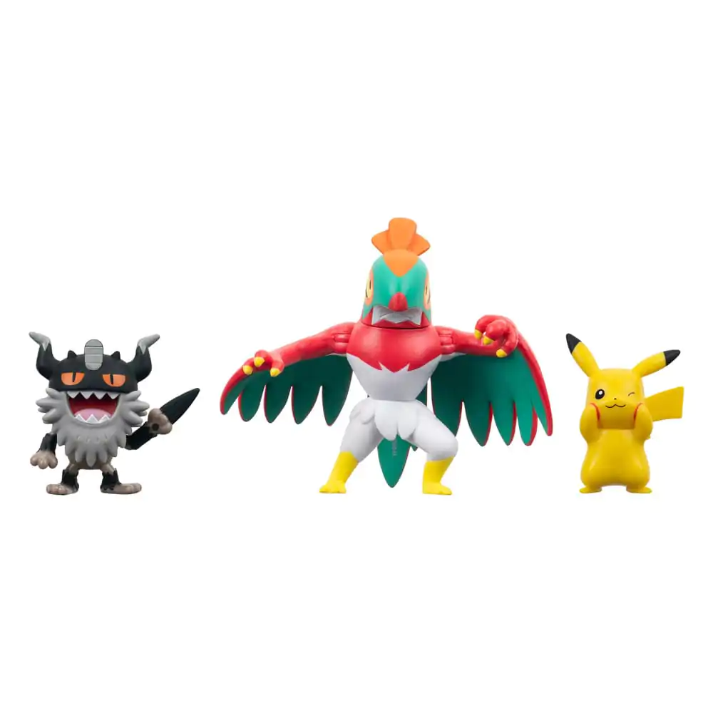 Pokémon Battle Figure Pikachu #8, Perrserker, Hawlucha 3 db-os figura ...