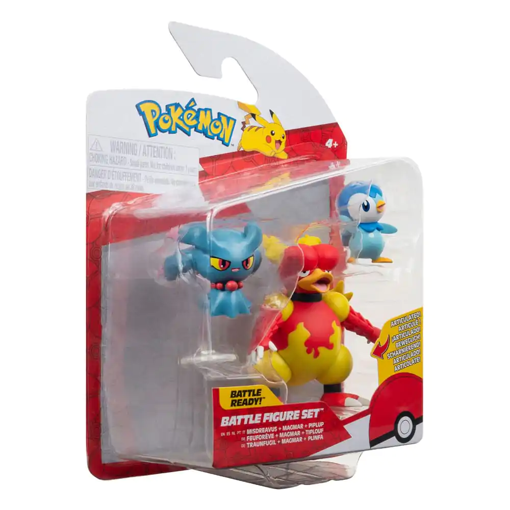 Pokémon Battle Figure Piplup, Misdreavus, Magmar 3 db-os figura csomag 5 cm termékfotó