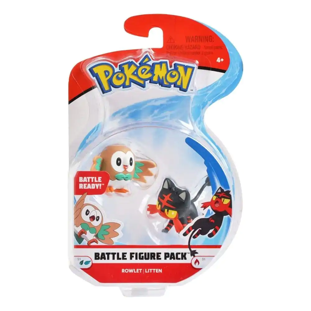 Pokémon Battle Figure Rowlet, Litten 2 db-os figura csomag termékfotó