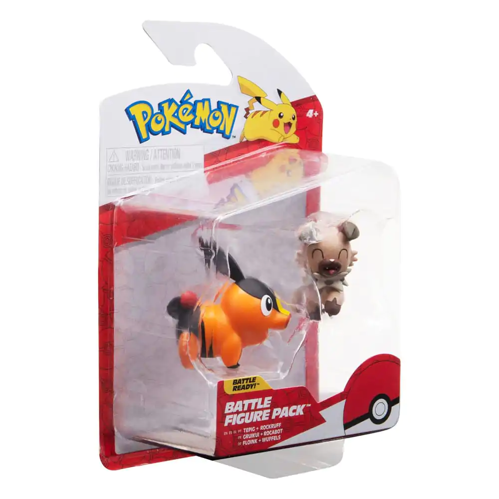 Pokémon Battle Figure Tepig, Rockruff 2 db-os figura csomag termékfotó