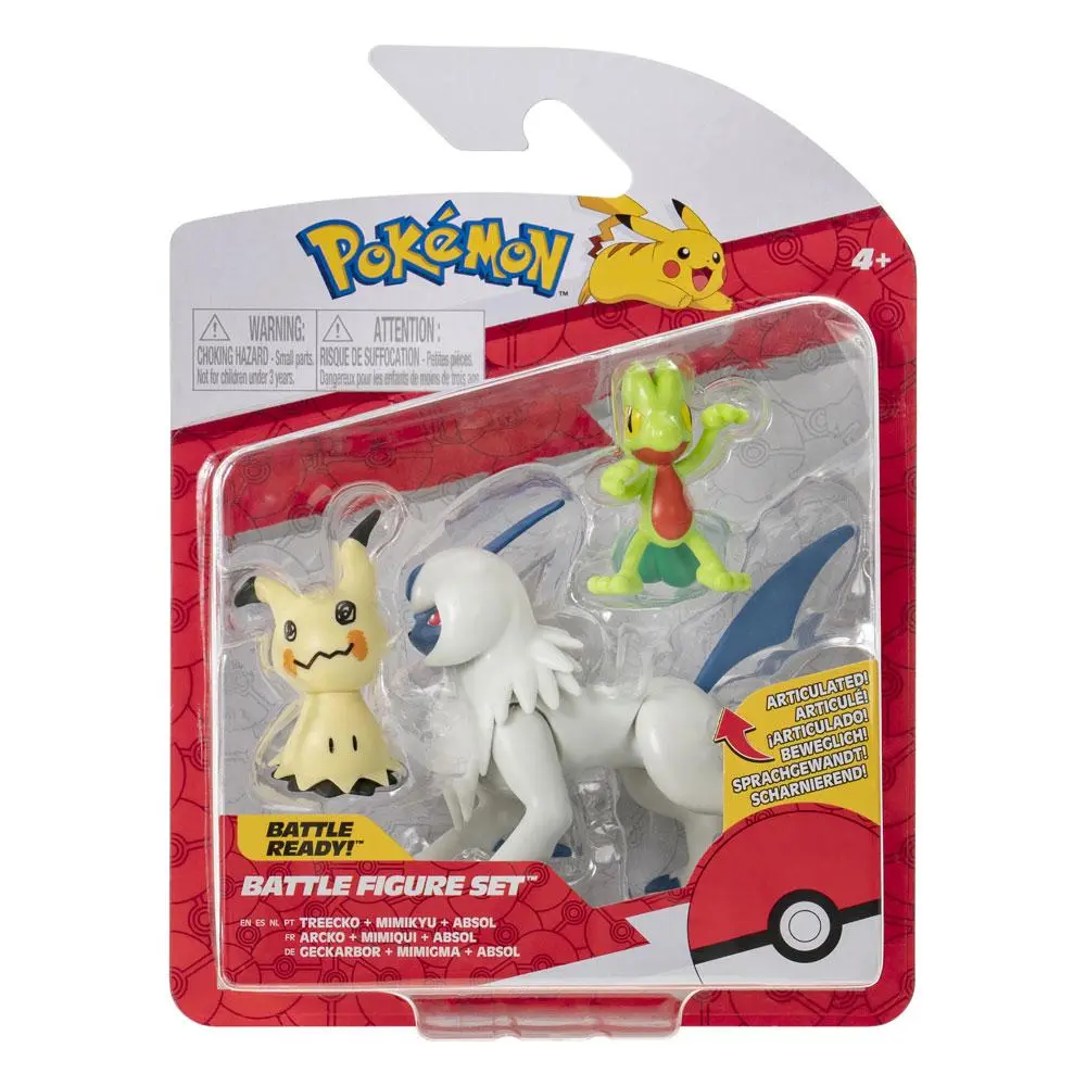 Pokémon Battle figure Treecko, Mimikyu, Absol 3 db-os figura csomag termékfotó