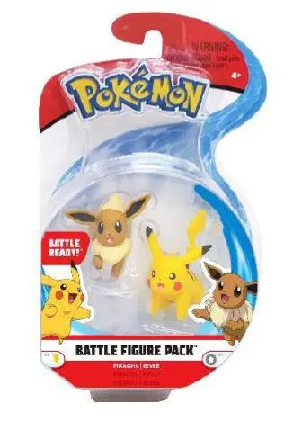 Pokémon Battle Mini figura csomag Eevee &amp; Pikachu 5 cm termékfotó