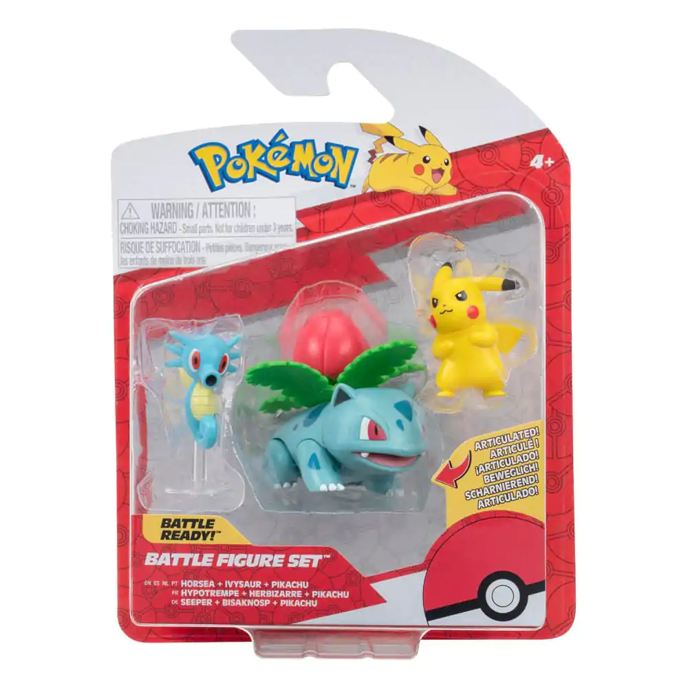 Pokémon Battle Figure Pikachu #2, Horsea, Ivysaur 3 db-os figura csomag 5 cm termékfotó