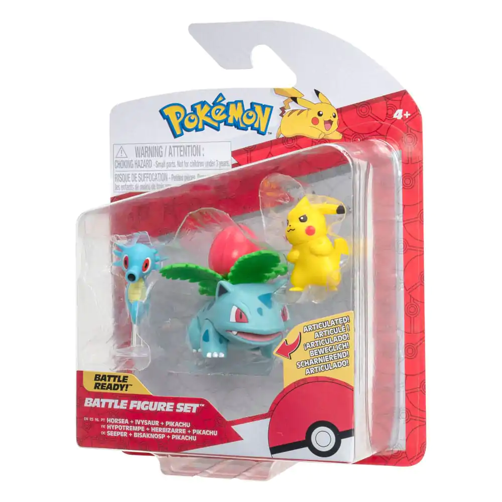 Pokémon Battle Figure Pikachu #2, Horsea, Ivysaur 3 db-os figura csomag 5 cm termékfotó