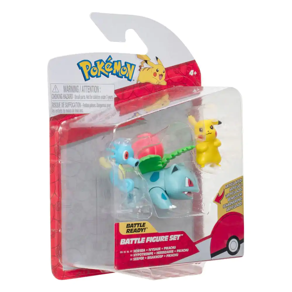 Pokémon Battle Figure Pikachu #2, Horsea, Ivysaur 3 db-os figura csomag 5 cm termékfotó