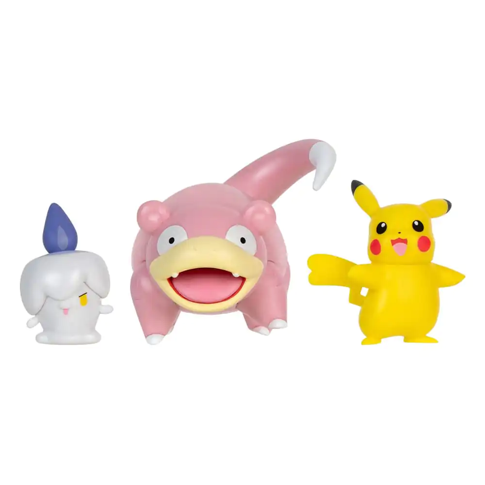 Pokémon Battle Figure Pikachu (Female), Litwick, Slowpoke 3 db-os figura csomag 5 cm termékfotó