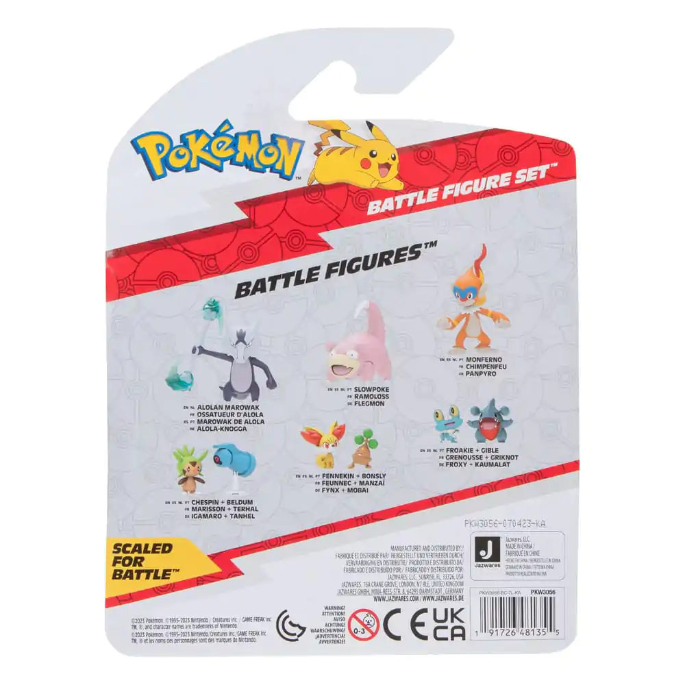 Pokémon Battle Figure Pikachu (Female), Litwick, Slowpoke 3 db-os figura csomag 5 cm termékfotó