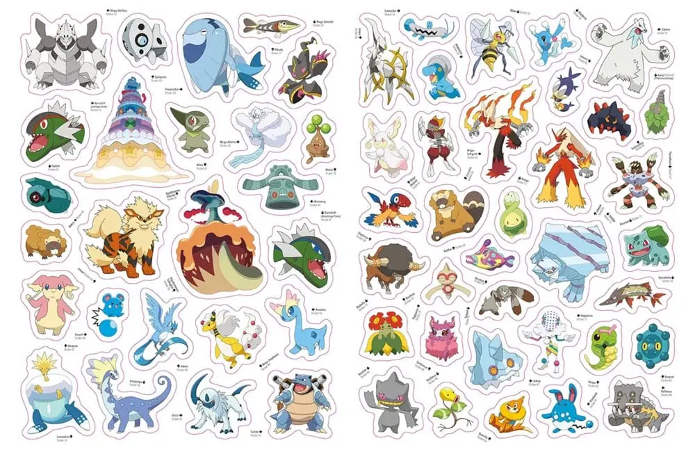 Pokémon Book Das große Stickerbuch mit allen Regionen von Kanto bis Galar Német nyelvű termékfotó