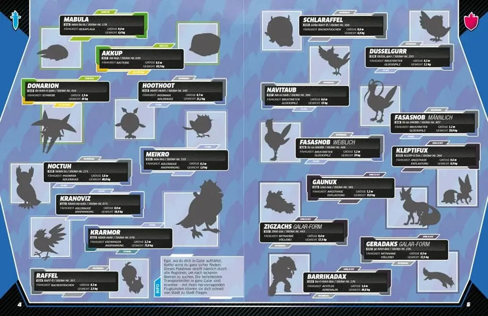 Pokémon Book Das ultimative Stickerbuch - Galar Region Német nyelvű termékfotó