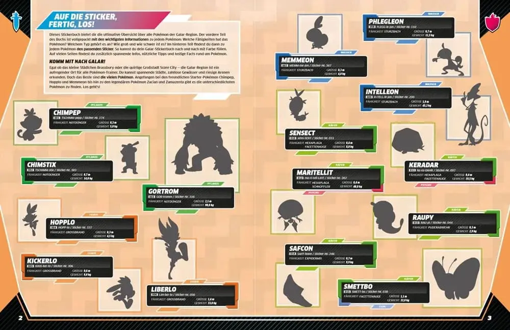 Pokémon Book Das ultimative Stickerbuch - Galar Region Német nyelvű termékfotó