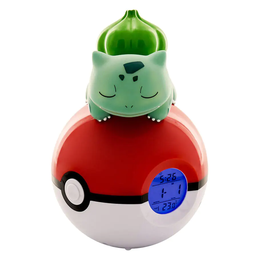 Pokémon Alarm Clock Pokeball with Light Bulbasaur 18 cm termékfotó