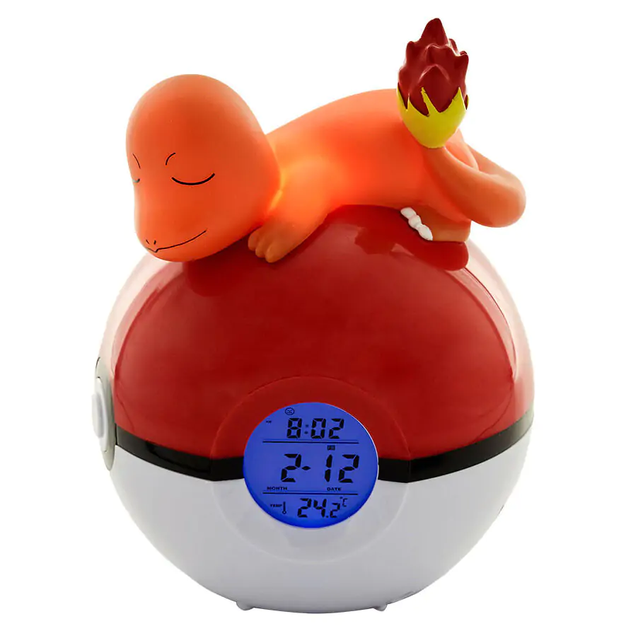 Pokemon Charmander Pokeball lámpás ébresztőóra termékfotó