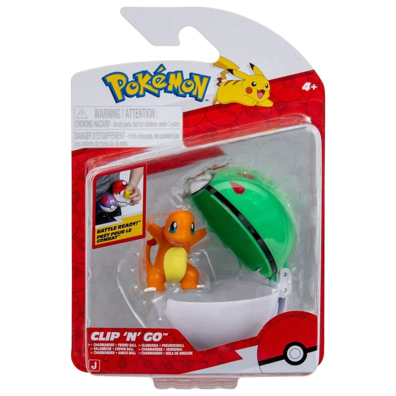 Pokémon Clip 'n' Go akciófigura Charmander & Friend Ball termékfotó