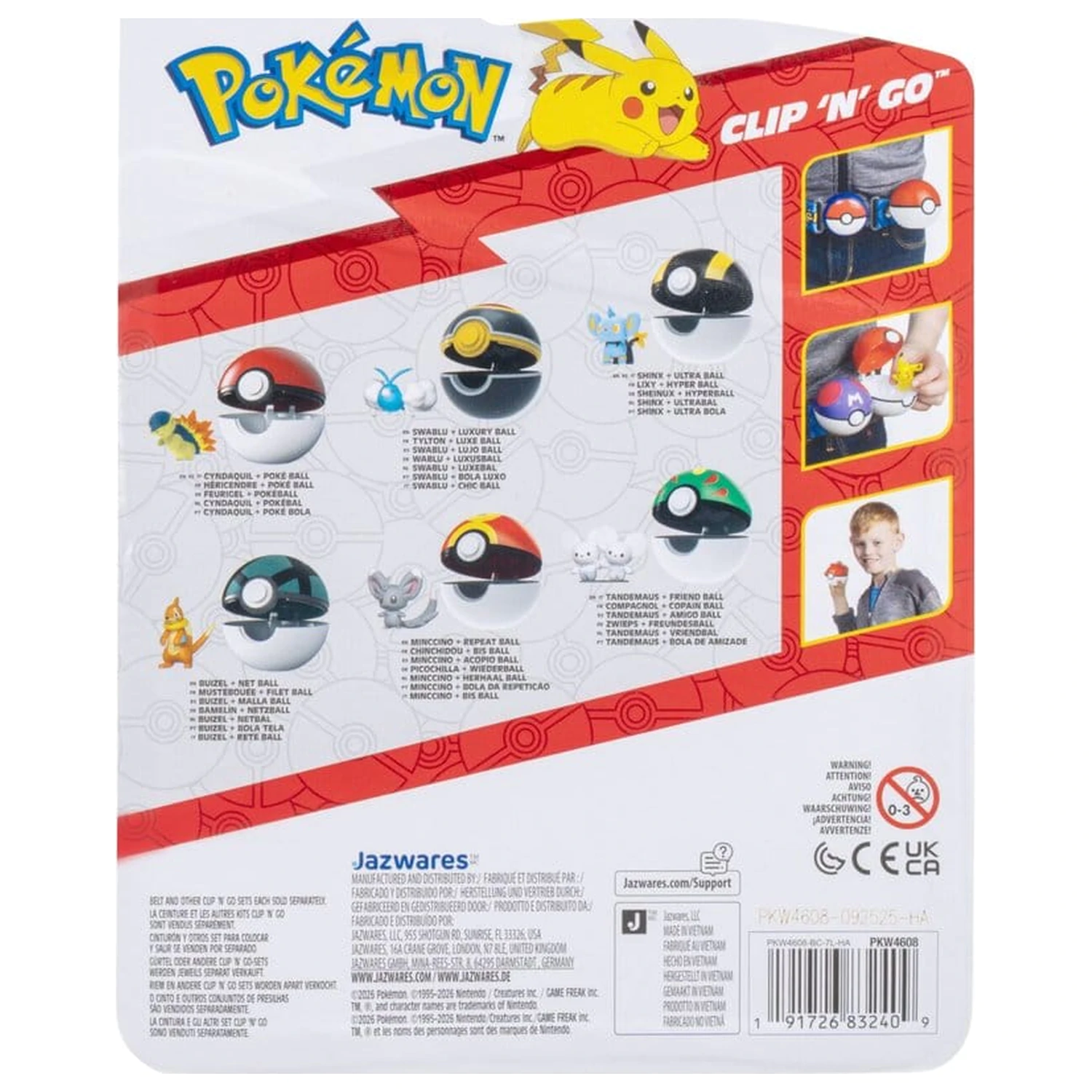 Pokémon Clip 'n' Go akciófigura Cyndaquil & Poké Ball termékfotó