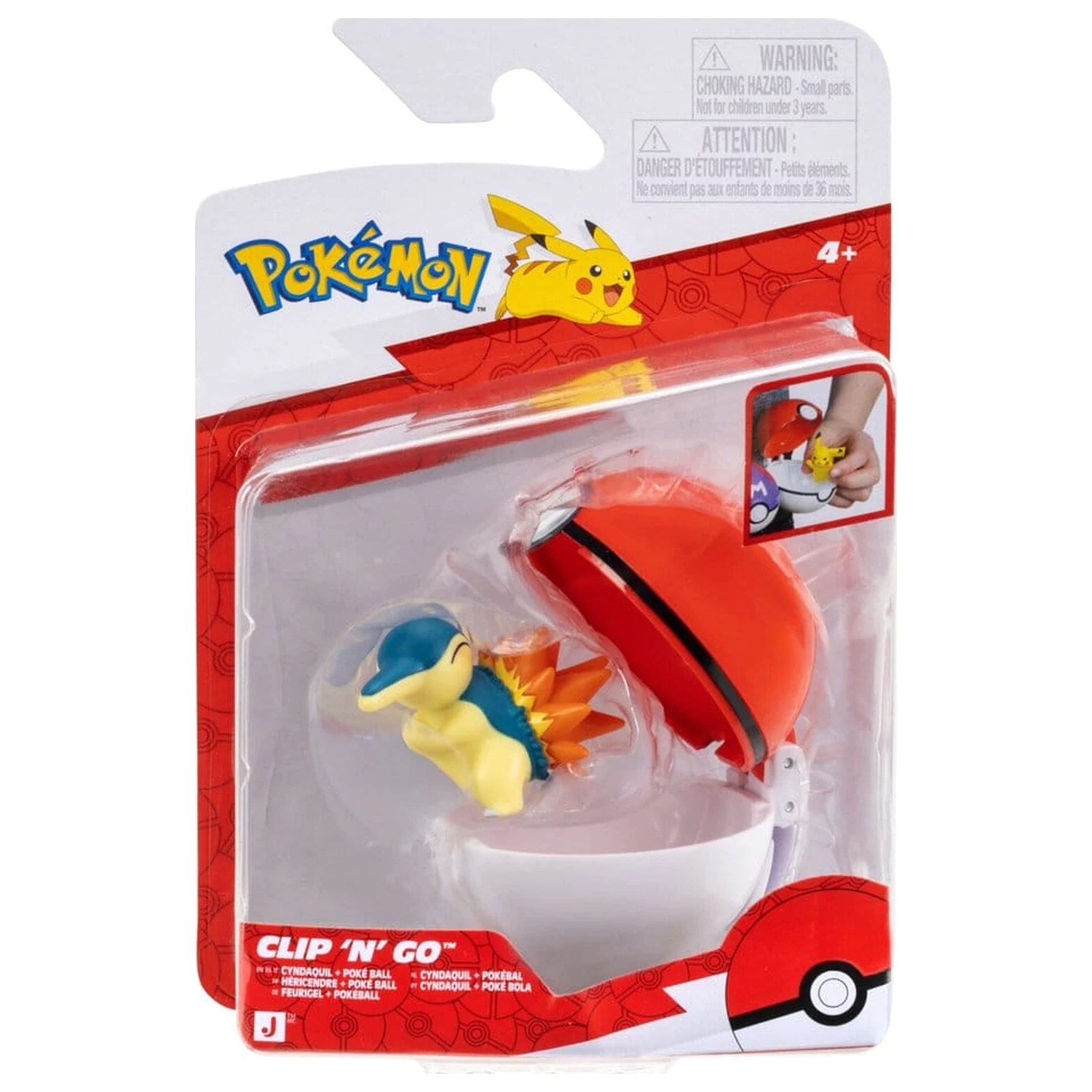 Pokémon Clip 'n' Go akciófigura Cyndaquil & Poké Ball termékfotó