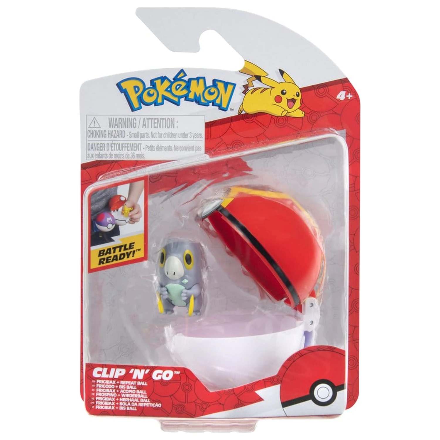 Pokémon Clip 'n' Go akciófigura Wave 21 Frigibax & Repeat Ball termékfotó