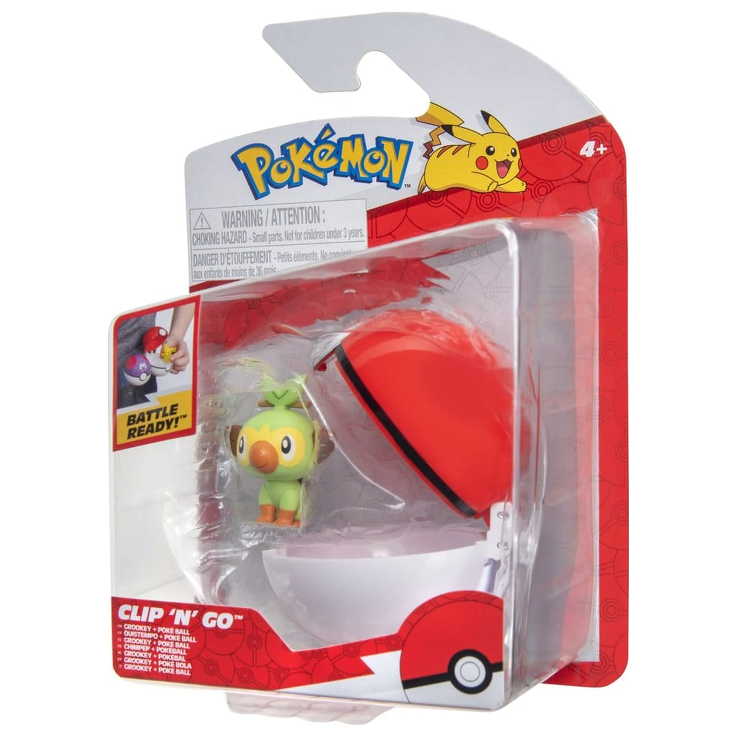 Pokémon Clip 'n' Go akciófigura Wave 21 Grookey & Poké Ball termékfotó