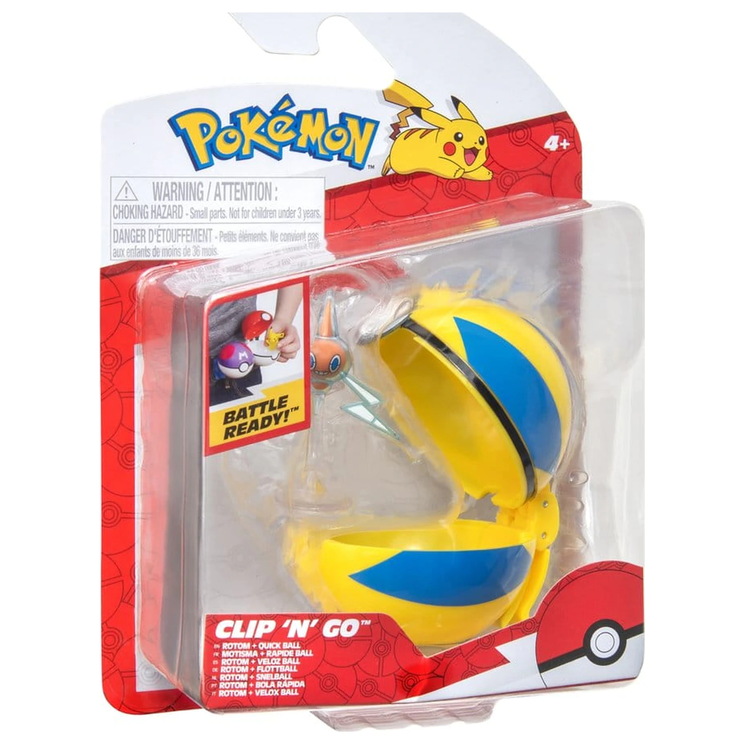 Pokémon Clip 'n' Go akciófigura Wave 21 Rotom & Quick Ball termékfotó