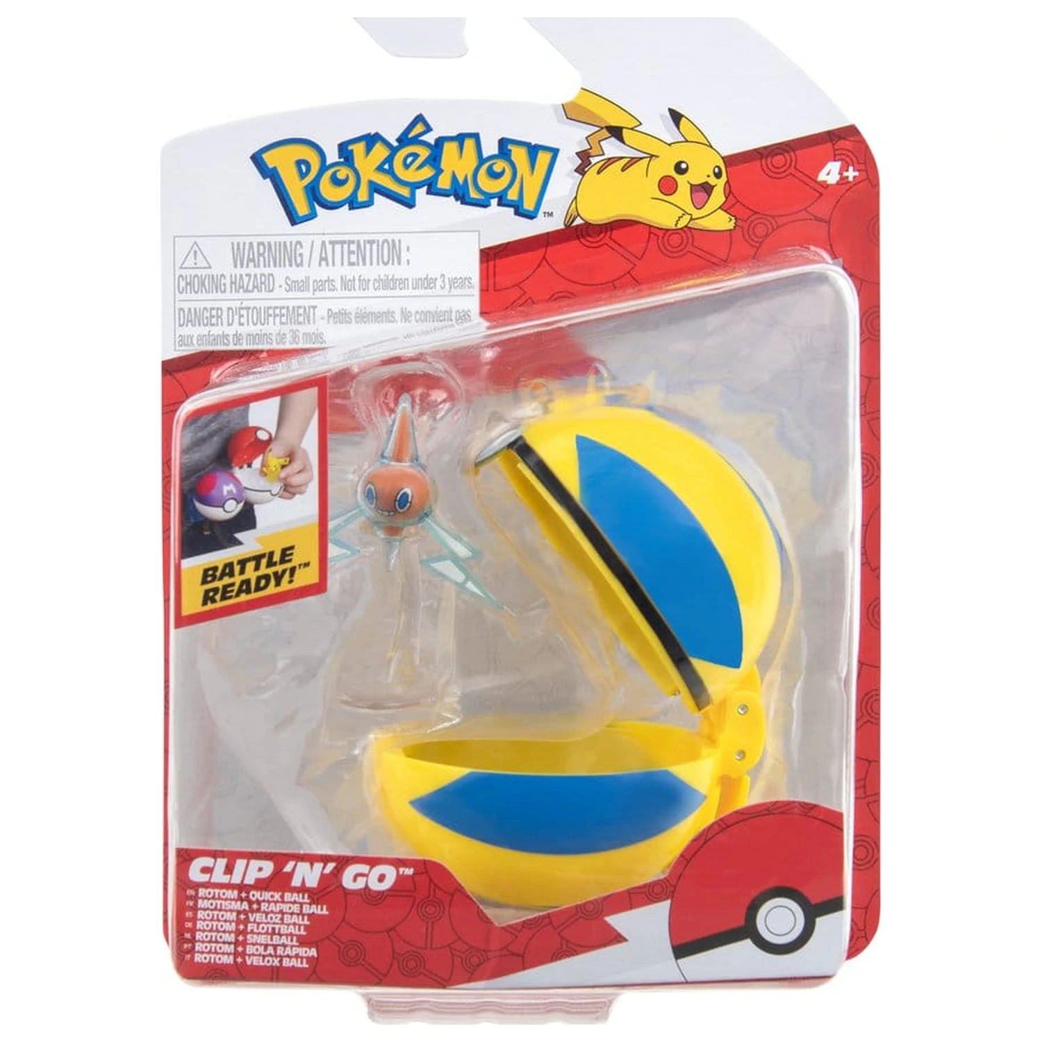 Pokémon Clip 'n' Go akciófigura Wave 21 Rotom & Quick Ball termékfotó
