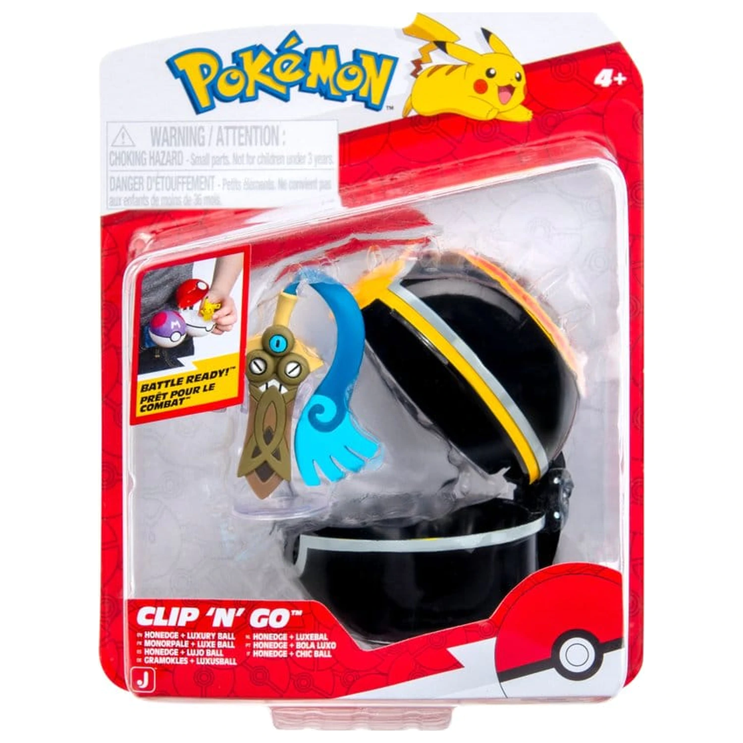 Pokémon Clip 'n' Go akciófigura Wave 22 Honedge & Luxury Ball termékfotó