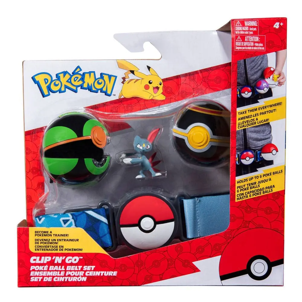 Pokémon Clip'n'Go Poké Ball Belt Set Dusk Ball, Luxury Ball &amp; Sneasel termékfotó