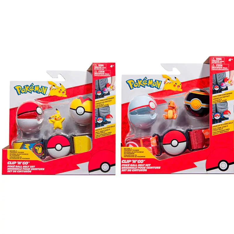 Pokémon Clip'n'Go Poké Gürtel Set Pokéball, Levelball & Pikachu termékfotó