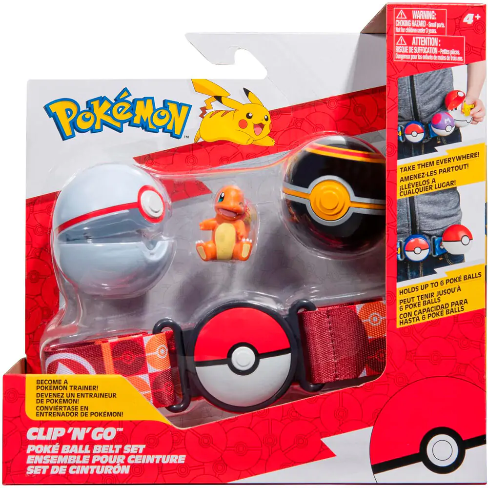 Pokémon Clip'n'Go Poké Gürtel Set Pokéball, Levelball & Pikachu termékfotó