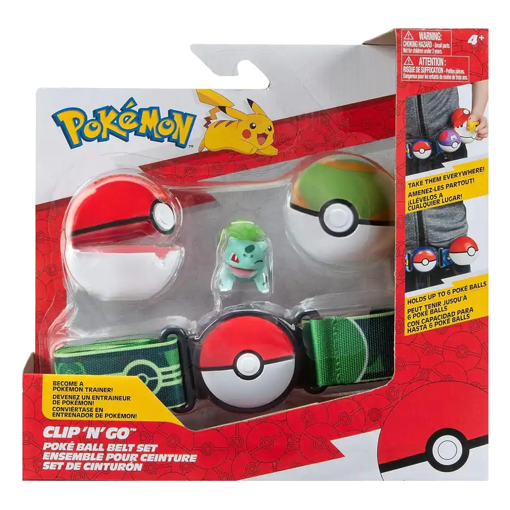 Pokémon Clip'n'Go Poké Ball Belt Set Poké Ball, Nest Ball & Bulbasaur termékfotó