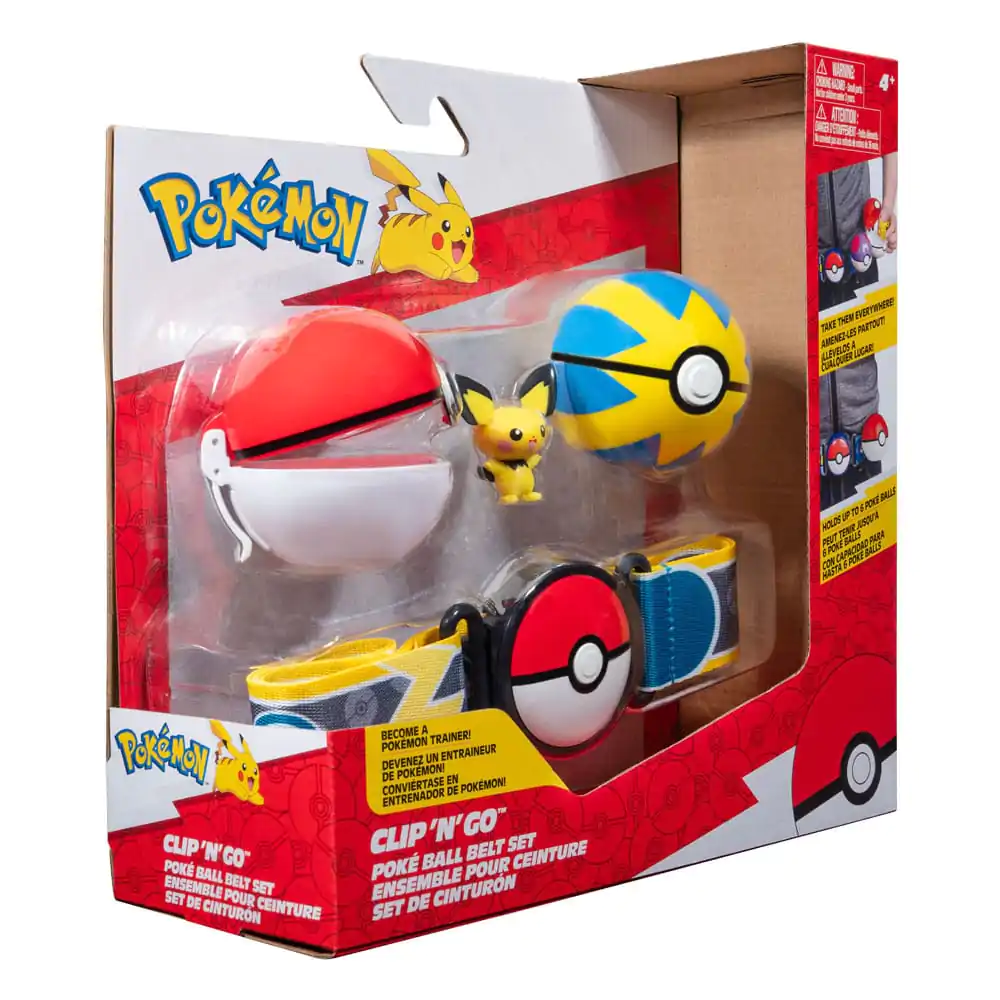 Pokémon Clip'n'Go Poké Ball Belt Set Poké Ball, Quick Ball &amp; Pichu termékfotó