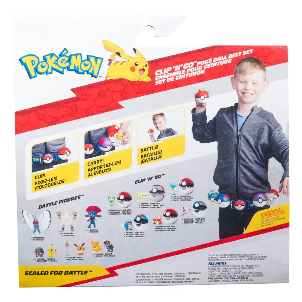 Pokémon Clip'n'Go Poké Ball Belt Set Poké Ball, Quick Ball &amp; Pichu termékfotó