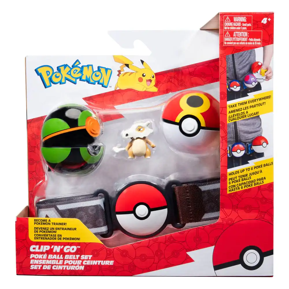 Pokémon Clip'n'Go Poké Ball Belt Set Repeat Ball, Dusk Ball &amp; Cubone termékfotó