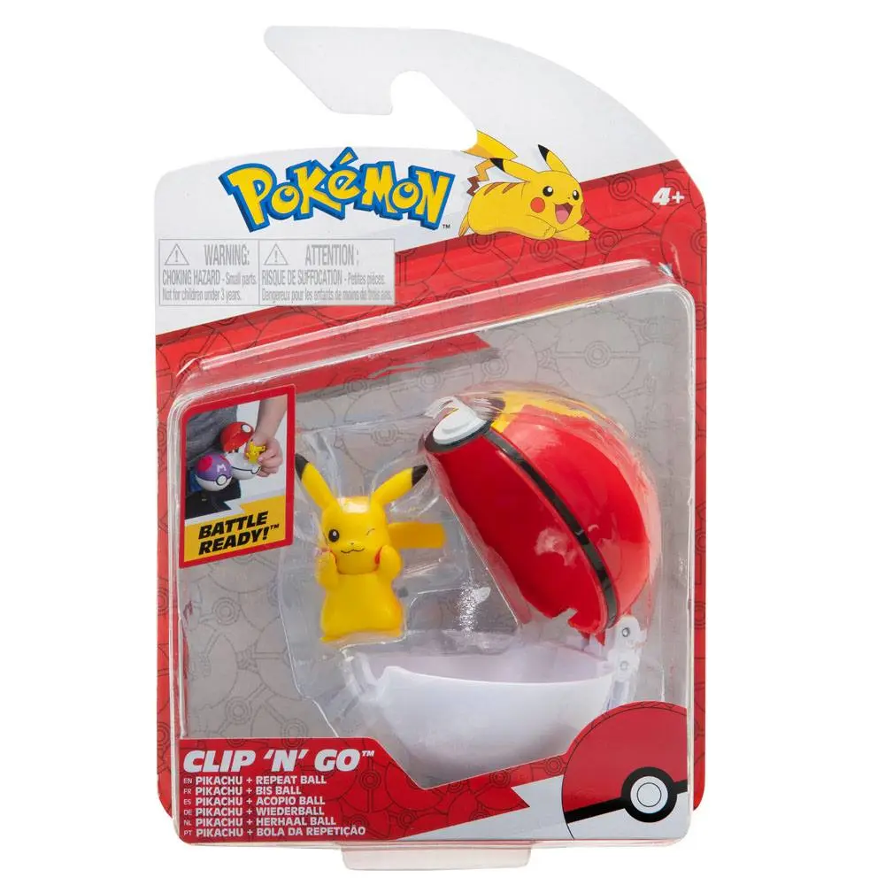 Pokémon Clip'n'Go Poké Ball Pikachu #8 &amp; Repeat Ball termékfotó
