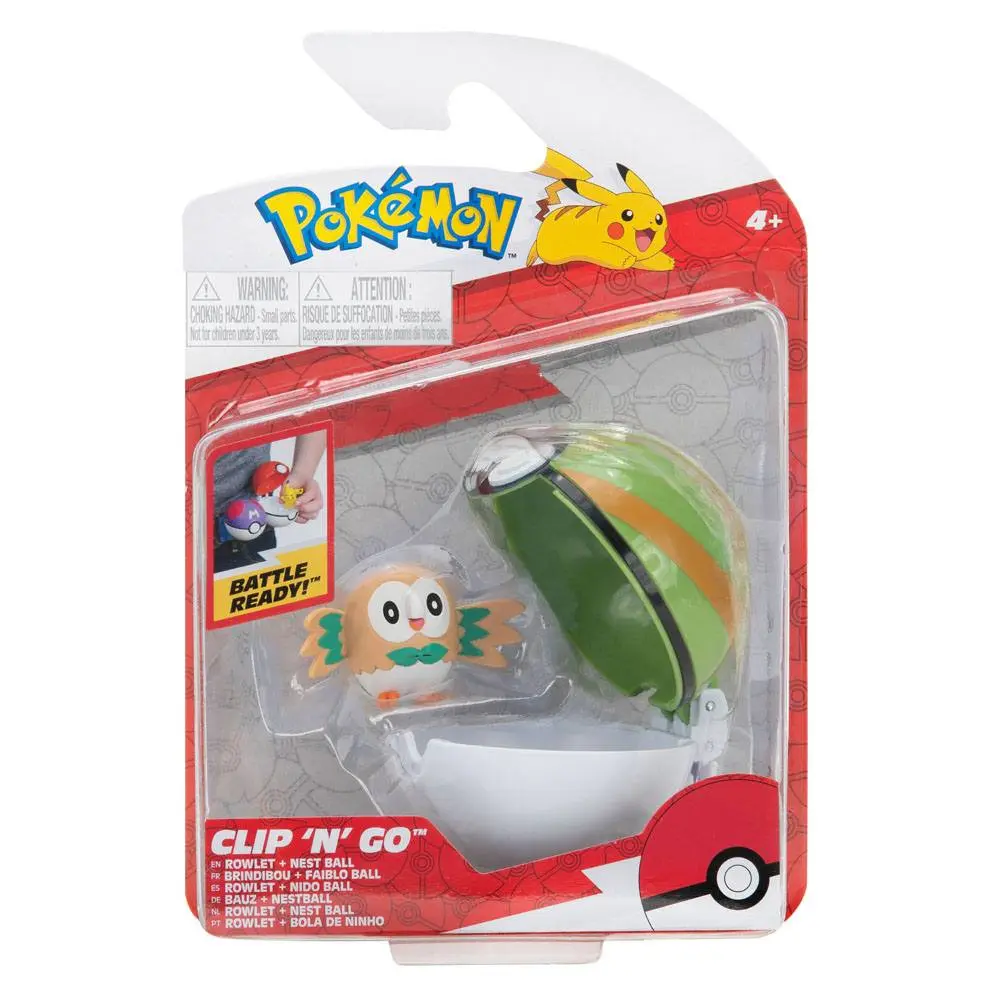 Pokémon Clip'n'Go Poké Ball Rowlet &amp; Nest Ball termékfotó