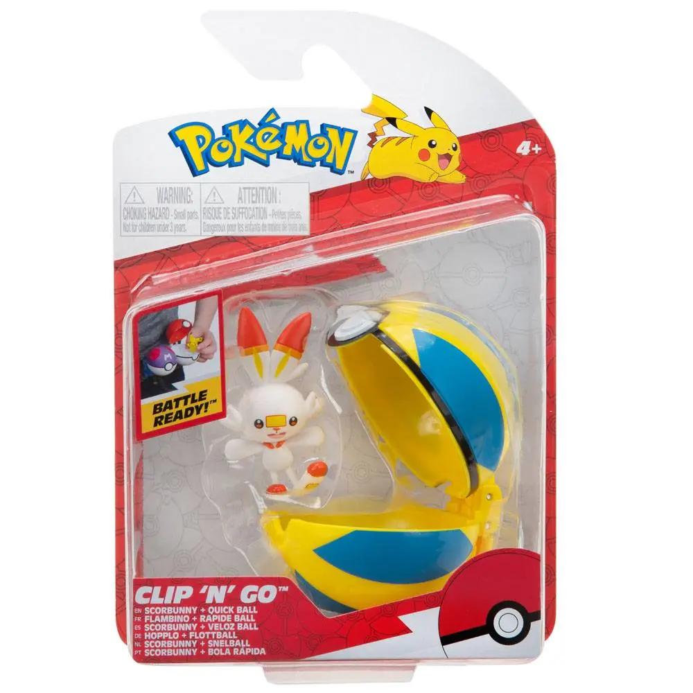 Pokémon Clip'n'Go Poké Ball Scorbunny &amp; Quick Ball termékfotó