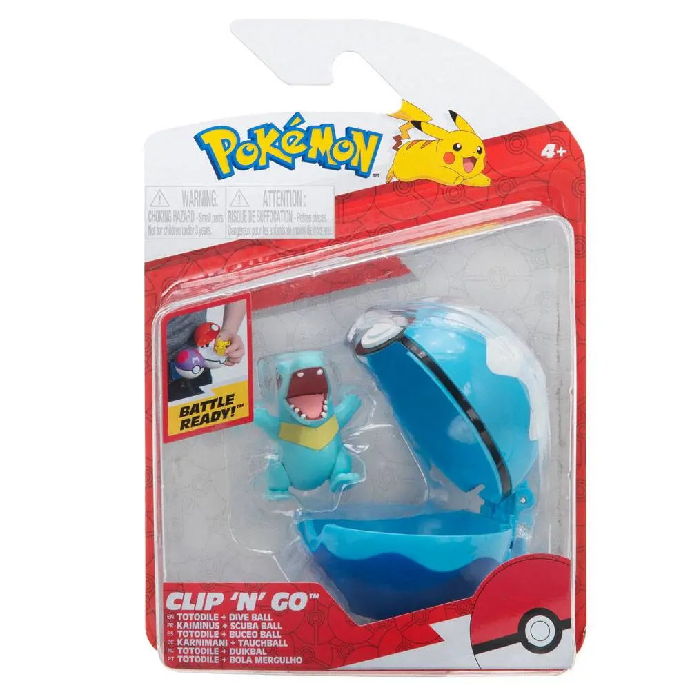 Pokémon Clip'n'Go Poké Ball Totodile &amp; Dive Ball termékfotó