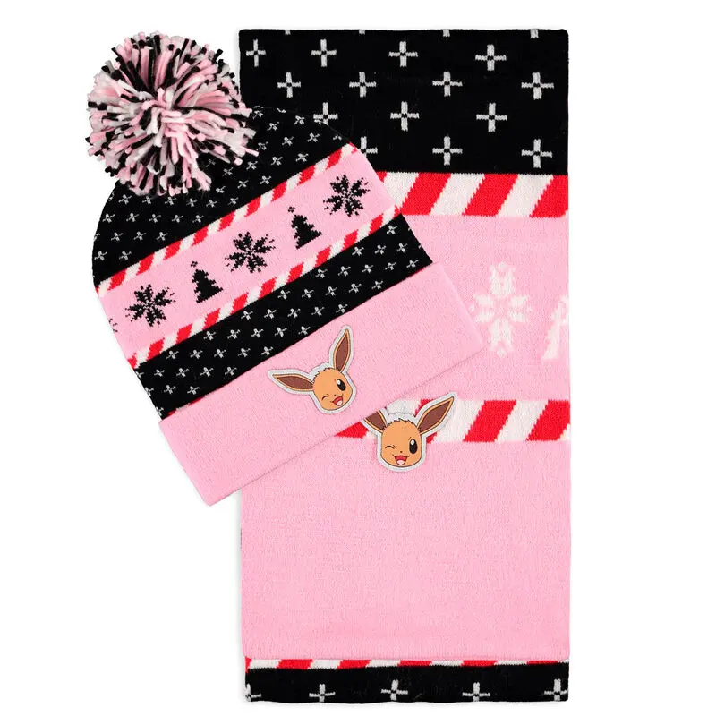 Pokemon Eevee kötött sapka és sál csomag termékfotó