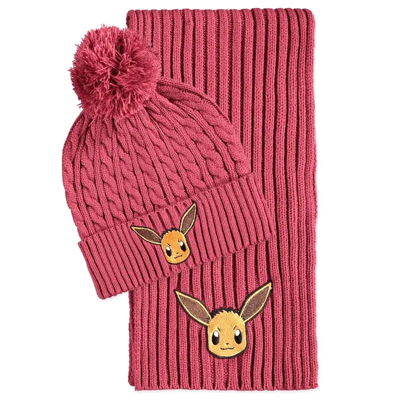 Pokemon Eevee kötött sapka és sál csomag termékfotó