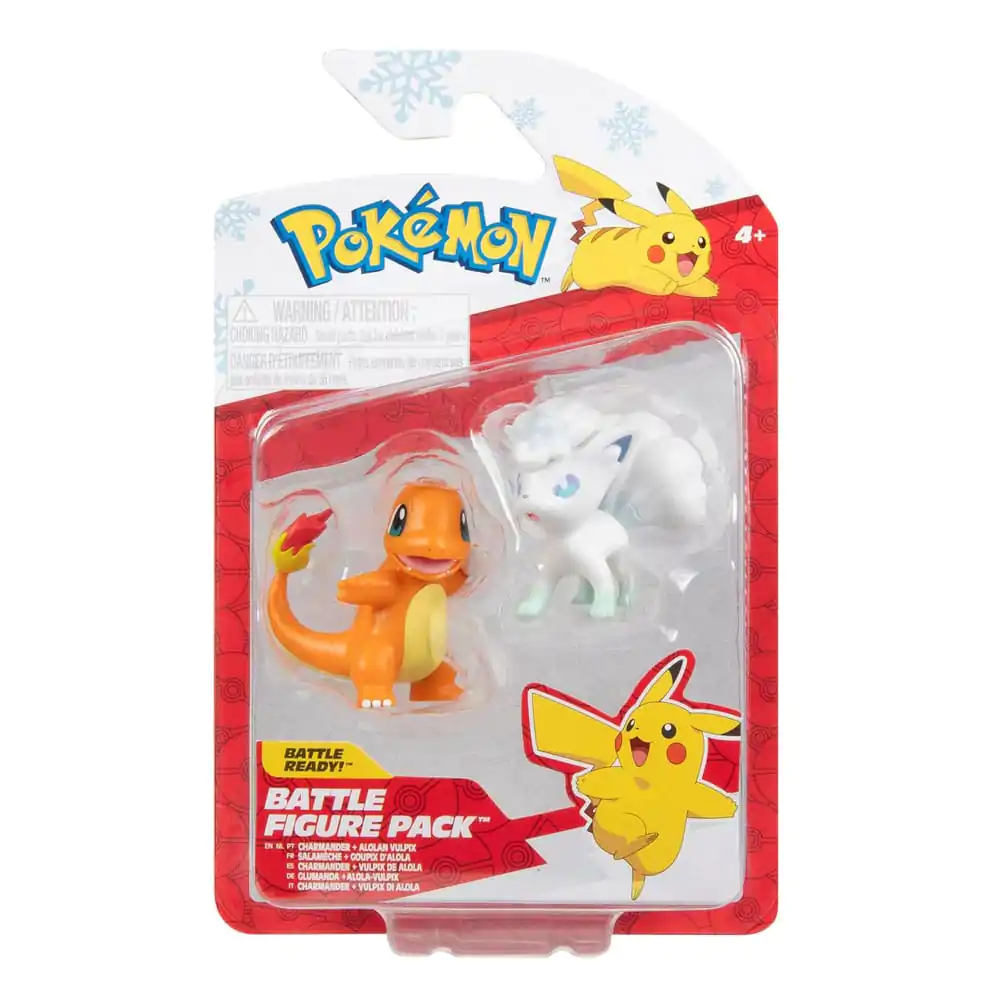 Pokémon First Partner Battle Figure Holiday Charmander #2 &amp; Alolan Vulpix 2 db-os figura csomag termékfotó