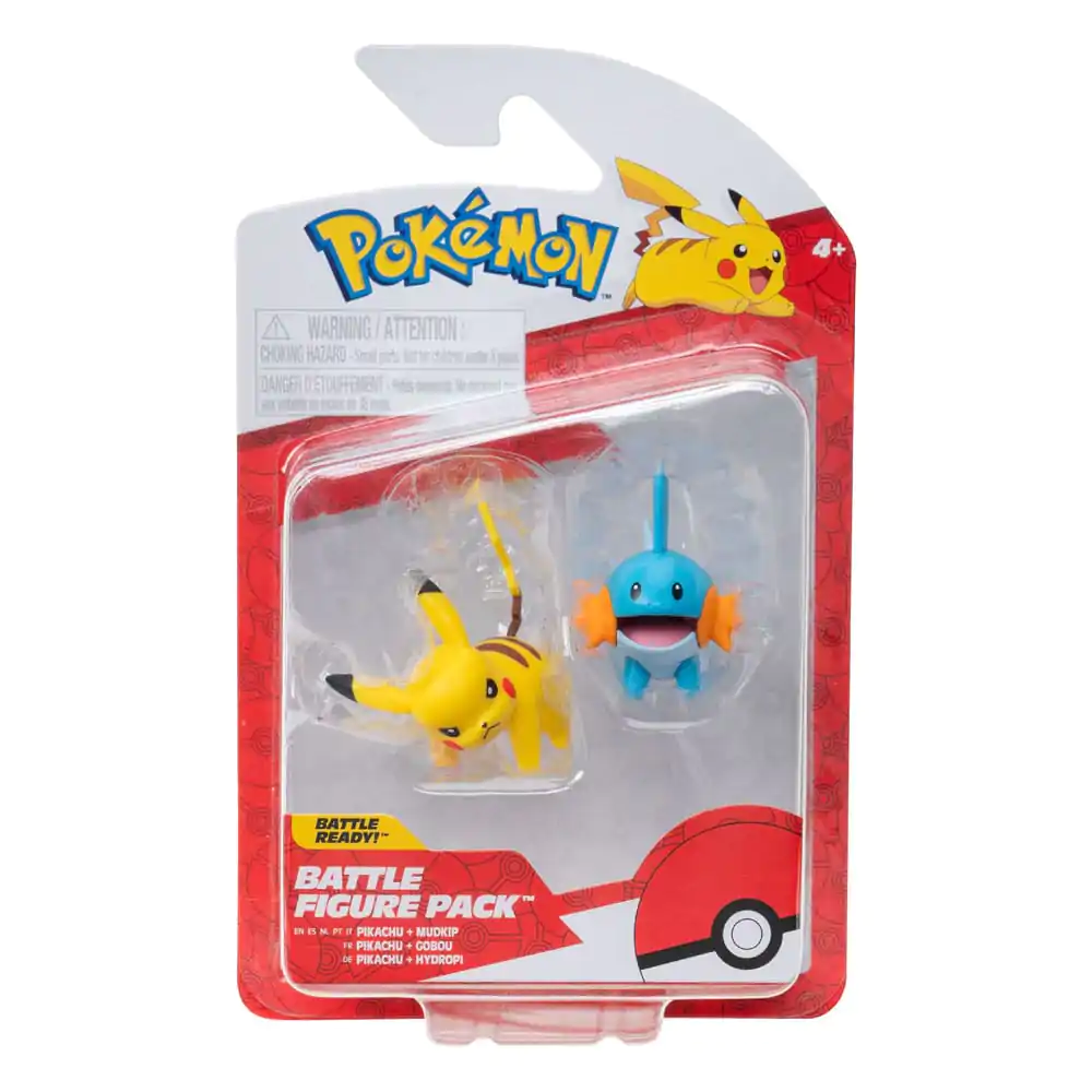 Pokémon First Partner Battle Figure Mudkip &amp; Pikachu #4 2 db-os figura csomag termékfotó